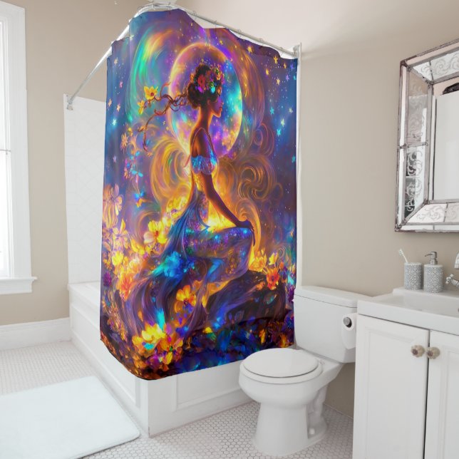 Cortina De Ducha Rideau de bain Déesse Intérieure rainbow stars (In situ)