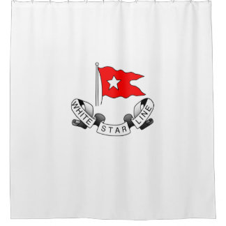 Cortina De Ducha RMS Titanic White Star Line - Logo de la bandera r