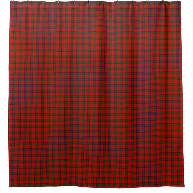 Cortina De Ducha Robertson tartan platillo rojo (Anverso)