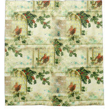 Robin Bird Holly Pattern Navidades New Year Floral