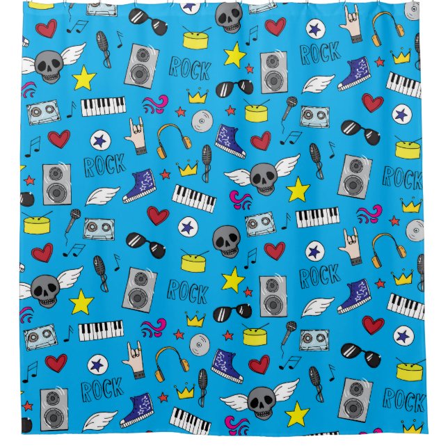 Cortina De Ducha Rock Emo Music Teatro (Anverso)