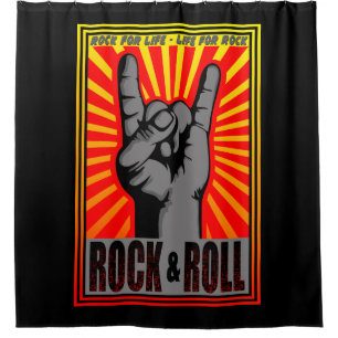 Cortina De Ducha Rock & Roll