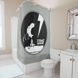 Cortina De Ducha Rock Tees   Snoopy Howling