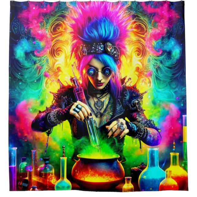 Cortina De Ducha Rocker punk (Anverso)