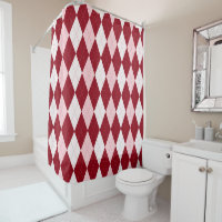 Rojo Argyle Crimson Forma de Diamante Pequeño Rosa