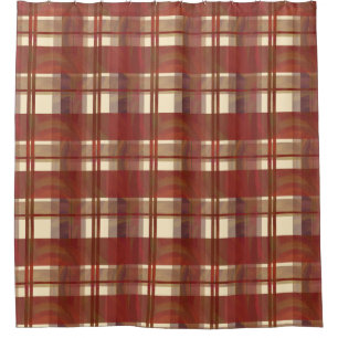 Cortina De Ducha Rojo castrado de Madrás