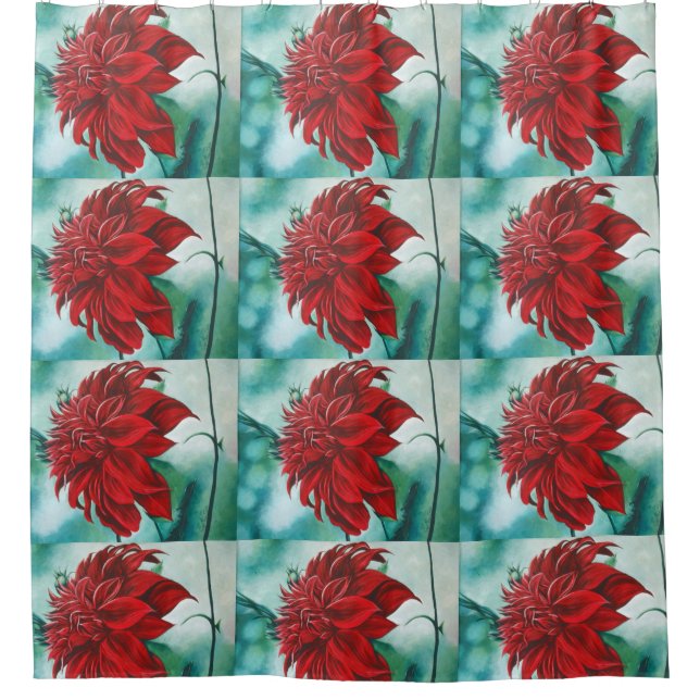 Cortina De Ducha Rojo en furor (Anverso)