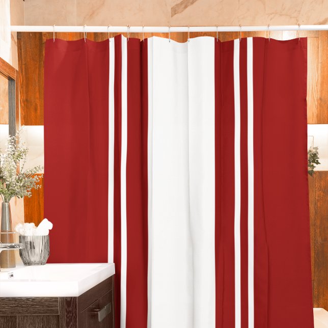 Cortina De Ducha Rojo y blanco (Subido por el creador)