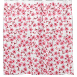 Cortina De Ducha Romantic pink Cherry blosson