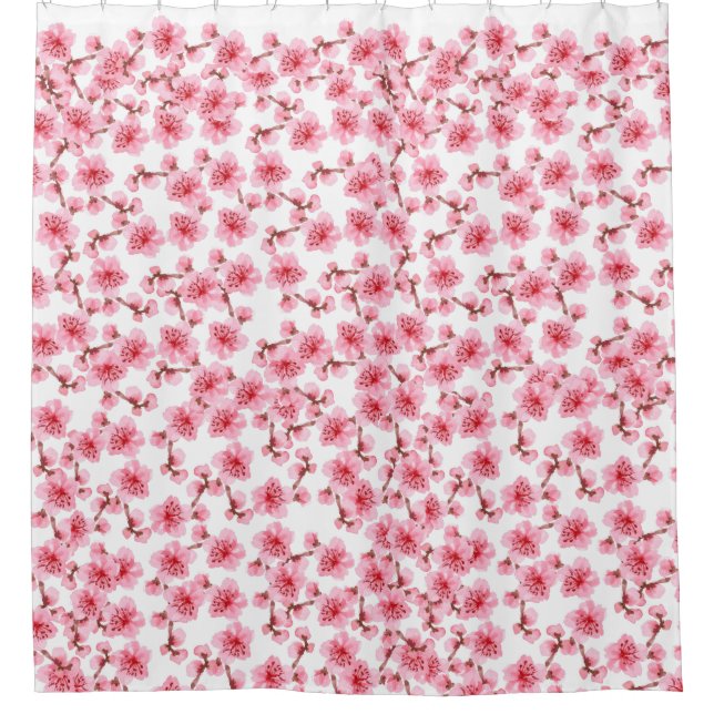 Cortina De Ducha Romantic pink Cherry blosson (Anverso)