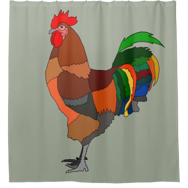 Cortina De Ducha Rooster (Anverso)