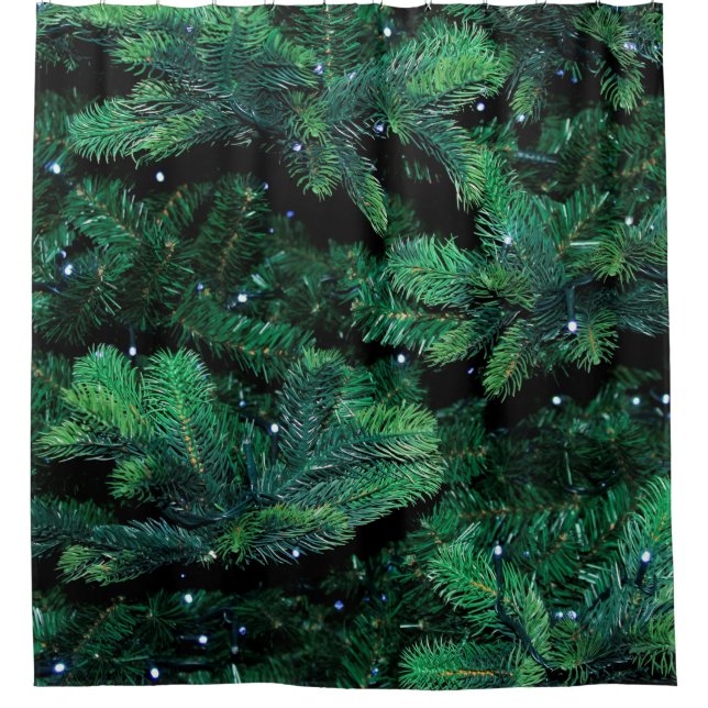 Cortina De Ducha Ropa de árbol de Navidad de pino (Anverso)