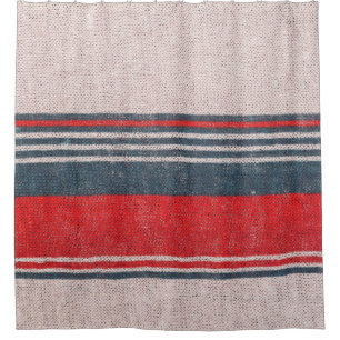 Cortina De Ducha Ropa de rayas rojas: Textura de cintura