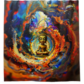 Cortina De Ducha Rorschach style Buddha 80x60 001