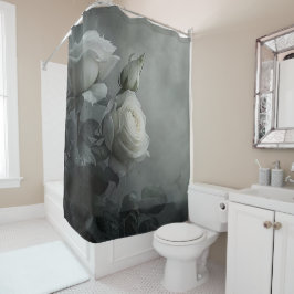 Cortina De Ducha Rosa blanca