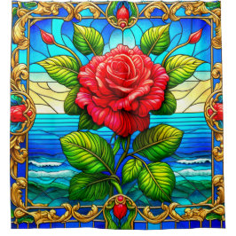 Cortina De Ducha Rosa de arte