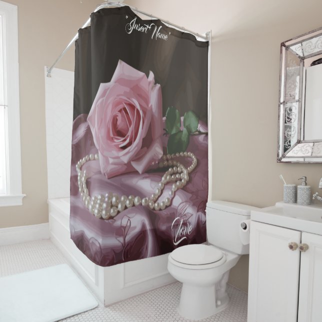 Cortina de ducha Rosa de Silken (In situ)