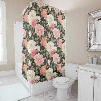 Cortina De Ducha Rosa encantado Haven Vintage Pastel Floral