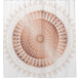 Cortina De Ducha Rosa Gold Mandala Modern