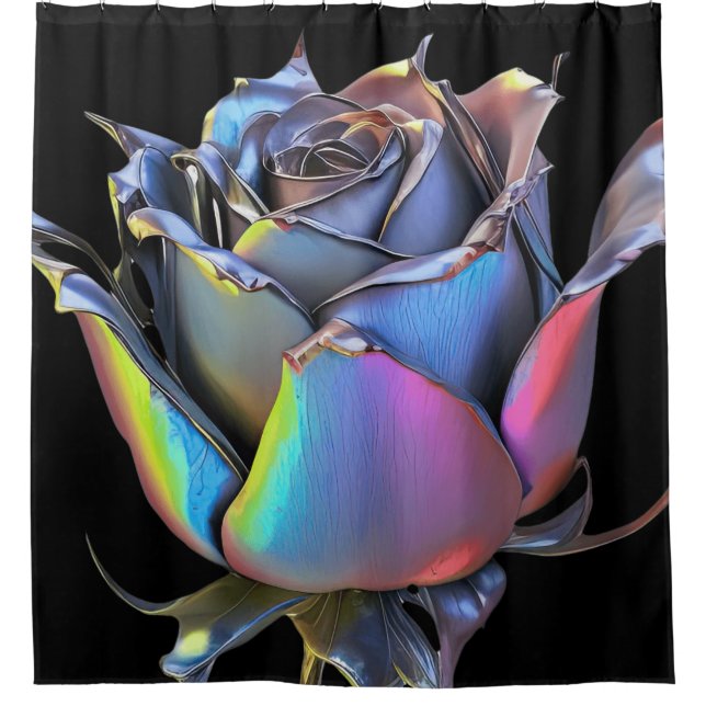 Cortina De Ducha Rosa morado metálico (Anverso)