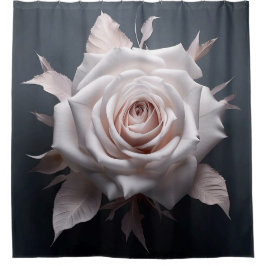 Cortina De Ducha Rosa rosa sobre fondo oscuro