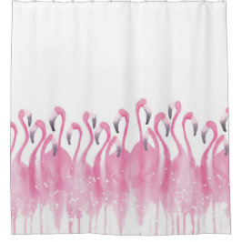 Cortina de ducha rosada del flamenco