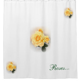 Cortina de ducha - rosas amarillos preciosos