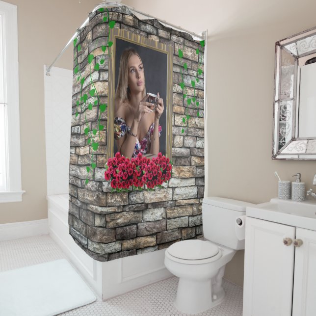 Cortina De Ducha Rosas de cuento de hadas viejas fotograma (In situ)