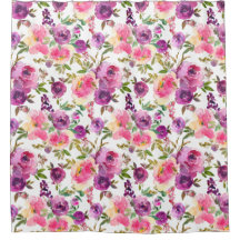 Rosas morados rosados Floral Girly Trendy