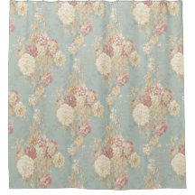 Rosas rosados blancos de Rubor en fondo azul