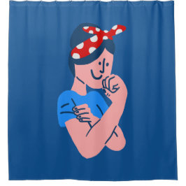 Cortina De Ducha rosie la riveter icono retro rockabilly