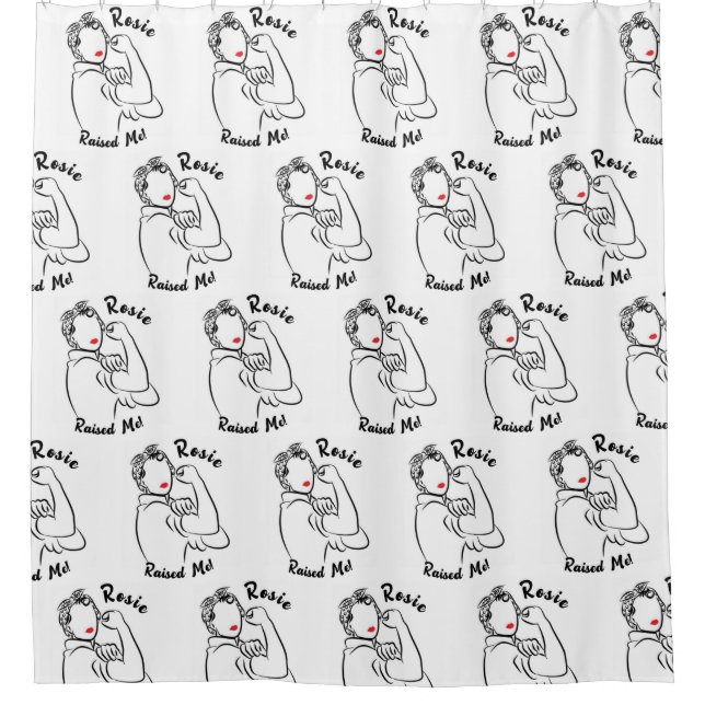 Cortina De Ducha Rosie Raised Década - Imagen de lienzo (Anverso)