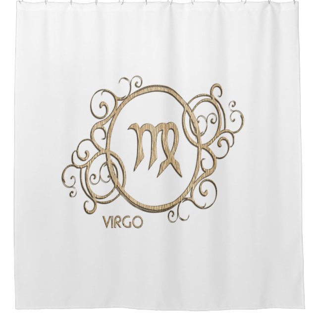 Cortina De Ducha Rótulo Virgo Zodiac (Anverso)