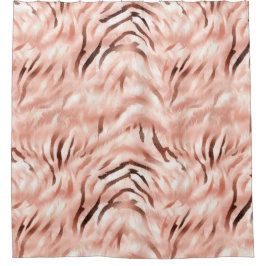 Cortina De Ducha Rubor rosa Champagne Rosa Zebra