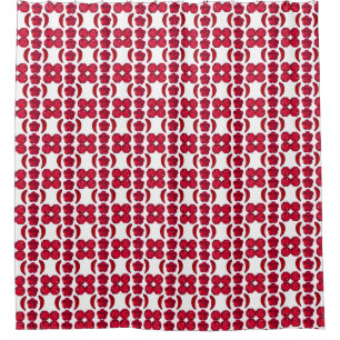 Cortina De Ducha Ruby Gemstone Art, rojo