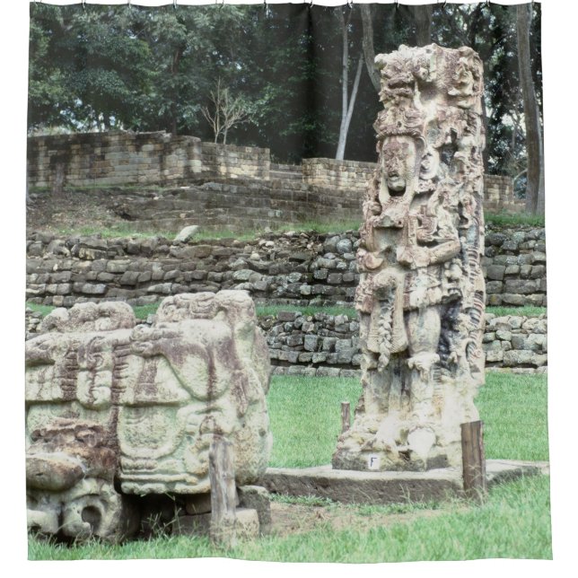 Cortina De Ducha Ruinas mayas Copan Honduras (Anverso)
