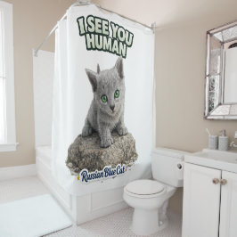 Cortina De Ducha Russian Blue Kitten Curtain