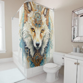 Cortina De Ducha Rustclaw Steampunk Wolf