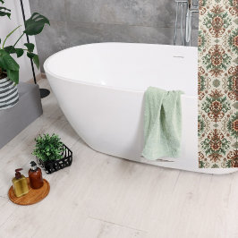 Cortina De Ducha Rústico claro tradicional