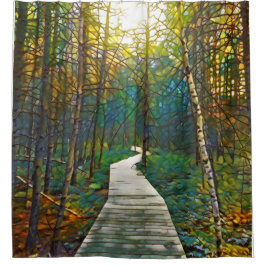 Cortina De Ducha Ruta en el diseño forestal 263