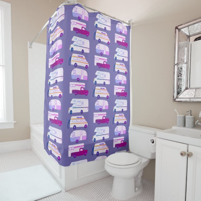 Cortina De Ducha RV Campervan vanlife Motorhome Trailer PERSONALIZA (In situ)