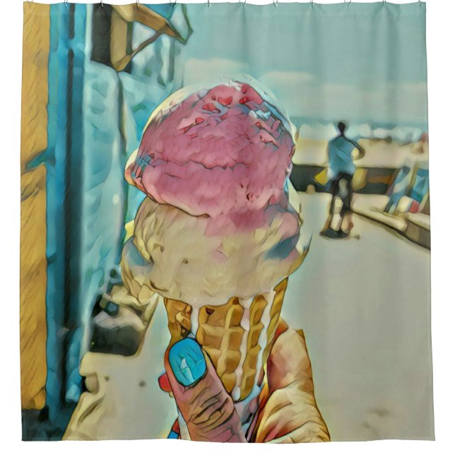 Cortina De Ducha Sabor de helado (Anverso)