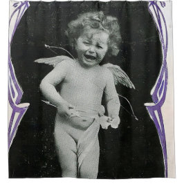 Cortina De Ducha Sad Cherub Angel Print
