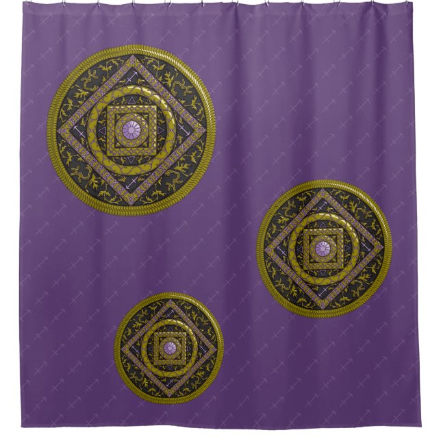 Cortina de ducha Sagittarius Mandala (Anverso)