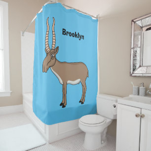 Cortina De Ducha Saiga antelope personalizado ilustracion