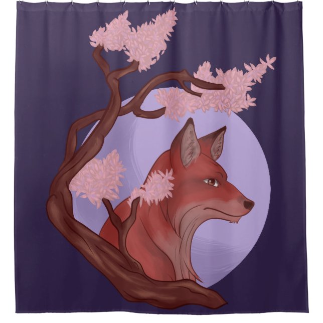 Cortina De Ducha Sakura Fox (Anverso)