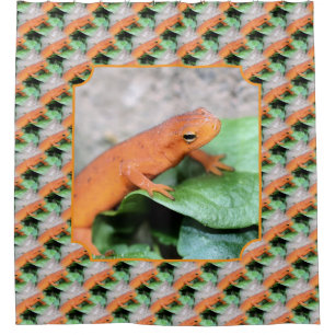 Cortina De Ducha Salamandra Red Eft Animal Patrón de la Naturaleza 