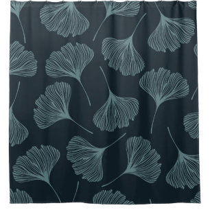 Cortina De Ducha Sale Ginkgo: Elegante patrón sin foco.