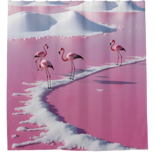Cortina De Ducha Salinas rosadas en bonaire (Anverso)