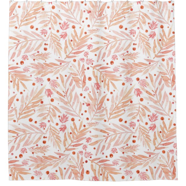 Cortina De Ducha Salmon Foliage (Anverso)